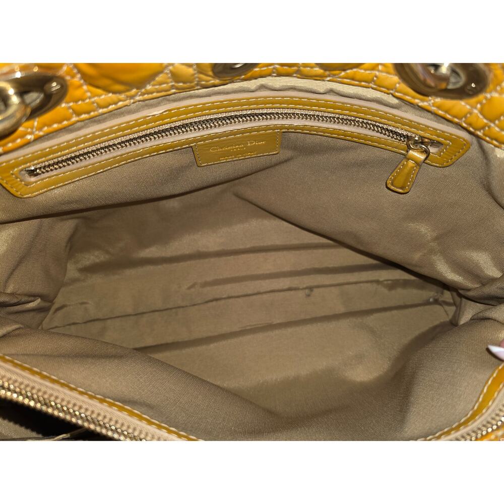 Christian Dior Cannage Patent Leather Soft Shopping Tote - Picture 8 of 10
